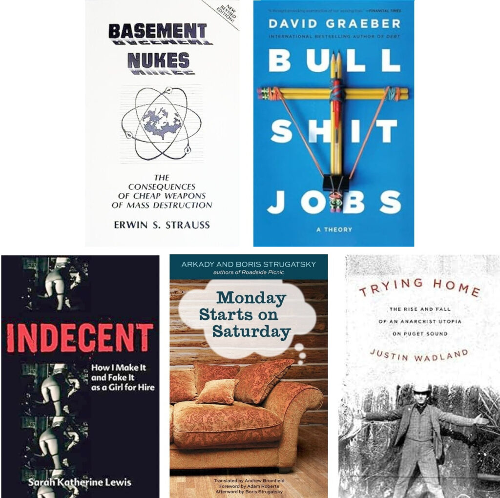 Covers of the five books reviewed today
